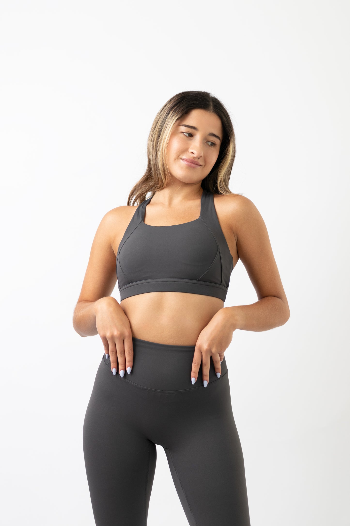 Charcoal Mist - Sport Bra